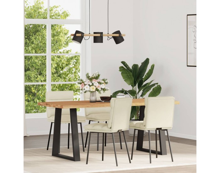 Sonata H Трапезни столове, 4 бр, кремави, кадифе