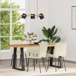 Sonata H Трапезни столове, 4 бр, кремави, кадифе - Scaune de dining