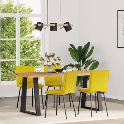 Sonata H Трапезни столове, 4 бр, жълти, кадифе - Scaune de dining