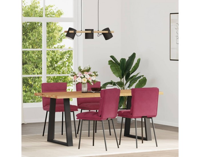 Sonata H Трапезни столове, 4 бр, виненочервени, кадифе