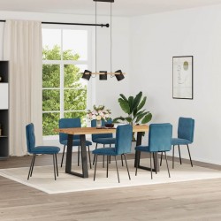 Sonata H Трапезни столове, 6 бр, сини, кадифе - Scaune de dining