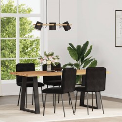 Sonata H Трапезни столове, 4 бр, черни, кадифе - Scaune de dining
