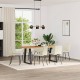 Sonata H Трапезни столове, 6 бр, кремави, кадифе