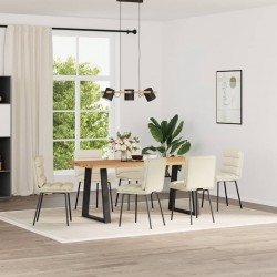 Sonata H Трапезни столове, 6 бр, кремави, кадифе - Scaune de dining