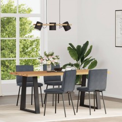 Sonata H Трапезни столове, 4 бр, тъмносиви, кадифе - Scaune de dining