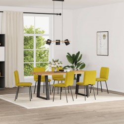 Sonata H Трапезни столове, 6 бр, жълти, кадифе - Scaune de dining