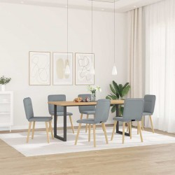 Sonata H Трапезни столове, 6 бр, светлосиви, плат - Scaune de dining