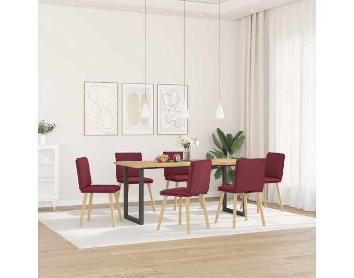 Sonata H Трапезни столове, 6 бр, виненочервени, плат
