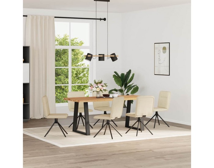 Sonata H Трапезни столове, 6 бр, кремави, плат