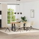 Sonata H Трапезни столове, 6 бр, кремави, плат