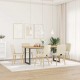 Sonata H Трапезни столове, 6 бр, тапицерия от лен