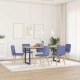 Sonata Scaune de sufragerie 6 buc țesătură Jeans Blue