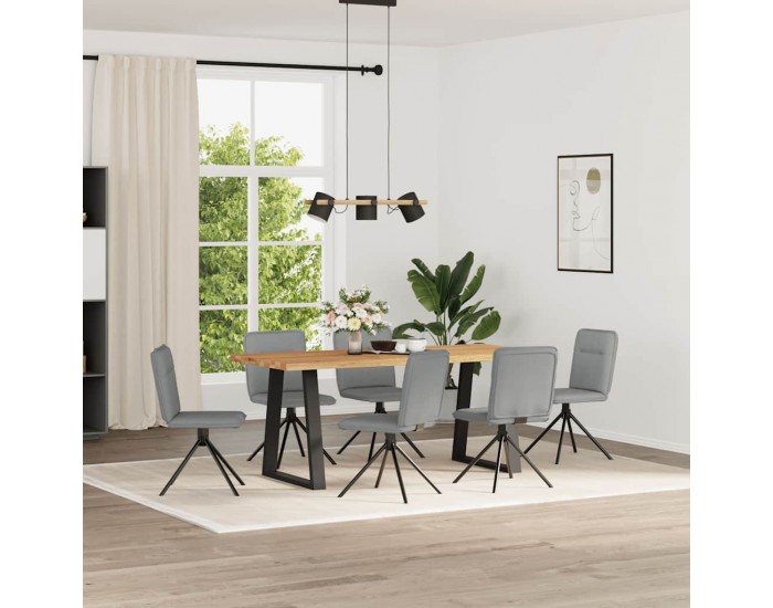 Sonata H Трапезни столове, 6 бр, светлосиви, плат