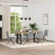 Sonata H Трапезни столове, 6 бр, светлосиви, плат