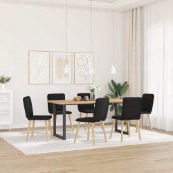 Sonata H Трапезни столове, 6 бр, черни, текстил - Scaune de dining