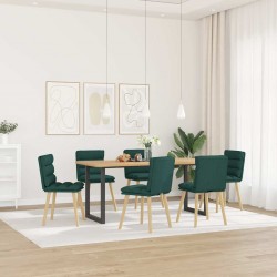 Sonata H Трапезни столове, 6 бр, тъмнозелени, текстил - Scaune de dining