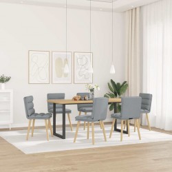 Sonata H Трапезни столове, 6 бр, светлосиви, плат - Scaune de dining