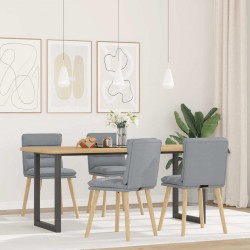 Sonata H Трапезни столове, 4 бр, светлосиви, текстил - Scaune de dining