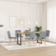 Sonata H Трапезни столове, 6 бр, светлосиви, плат