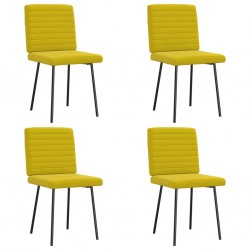 Sonata H Трапезни столове, 4 бр, жълти, кадифе - Scaune de dining