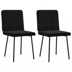 Sonata H Трапезни столове, 2 бр, черни, кадифе - Scaune de dining
