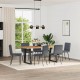 Sonata H Трапезни столове, 6 бр, тъмносиви, кадифе
