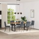 Sonata H Трапезни столове, 6 бр, тъмносиви, кадифе