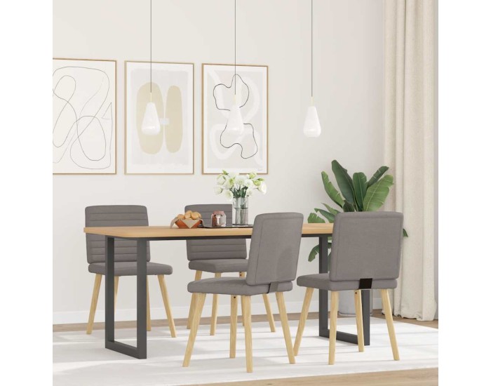 Sonata Scaune de sufragerie, 4 buc., gri taupe, material textil
