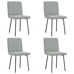 Sonata H Трапезни столове, 4 бр, светлосиви, кадифе - Scaune de dining