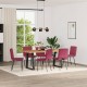 Sonata H Трапезни столове, 6 бр, виненочервени, кадифе