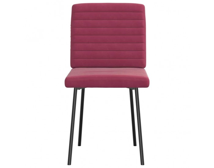 Sonata H Трапезни столове, 6 бр, виненочервени, кадифе