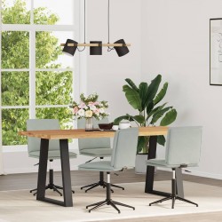 Sonata H Трапезни столове, 4 бр, светлосиви, кадифе - Scaune de dining
