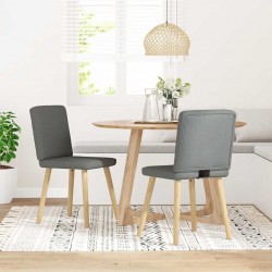 Sonata H Трапезни столове, 2 бр, тъмносиви, текстил - Scaune de dining