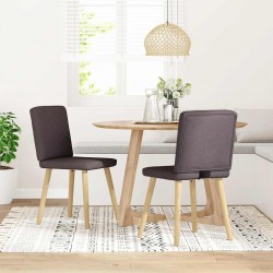 Sonata H Трапезни столове, 2 бр, тъмнокафяви, текстил - Scaune de dining