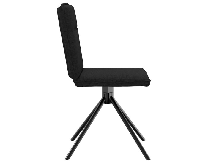 Sonata Scaune de bucătărie, 2 buc. negru, textil