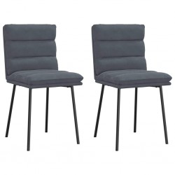 Sonata H Трапезни столове, 2 бр, тъмносиви, кадифе - Scaune de dining