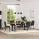 Sonata H Трапезни столове, 6 бр, черни, изкуствена кожа