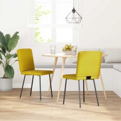 Sonata H Трапезни столове, 2 бр, жълти, кадифе - Scaune de dining
