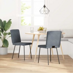 Sonata H Трапезни столове, 2 бр, тъмносиви, кадифе - Scaune de dining