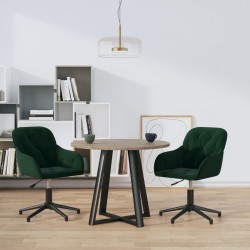 Sonata H Въртящи се трапезни столове, 2 бр, тъмнозелени, кадифе - Scaune de dining