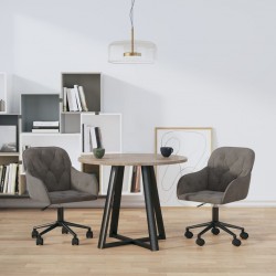 Sonata H Въртящи се трапезни столове, 2 бр, тъмносиви, кадифе - Scaune de dining