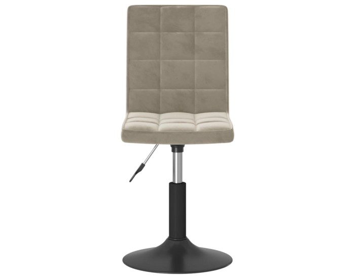 Sonata Scaune rotative de bucătărie, 2 buc., gri deschis, catifea