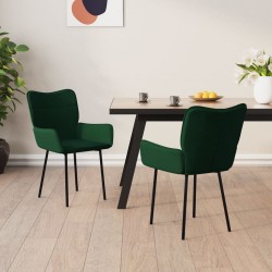 Sonata H Трапезни столове, 2 бр, тъмнозелени, кадифе - Scaune de dining