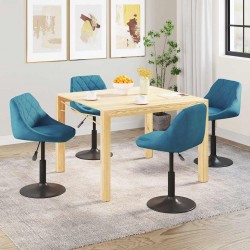 Sonata H Въртящи се трапезни столове, 4 бр, сини, кадифе - Scaune de dining