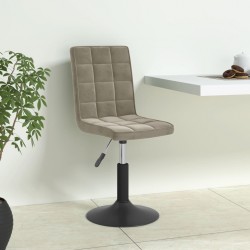 Sonata H Въртящи се трапезни столове, 4 бр, светлосиви, кадифе - Scaune de dining