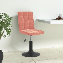 Sonata H Въртящи се трапезни столове, 4 бр, розови, кадифе - Scaune de dining