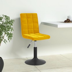 Sonata H Въртящи се трапезни столове, 4 бр, горчица, кадифе - Scaune de dining