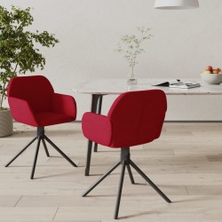 Sonata H Въртящи трапезни столове, 2 бр, виненочервени, кадифе - Scaune de dining