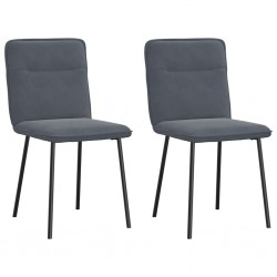 Sonata H Трапезни столове, 2 бр, тъмносиви, кадифе - Scaune de dining