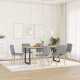 Sonata H Трапезни столове, 6 бр, светлосиви, плат